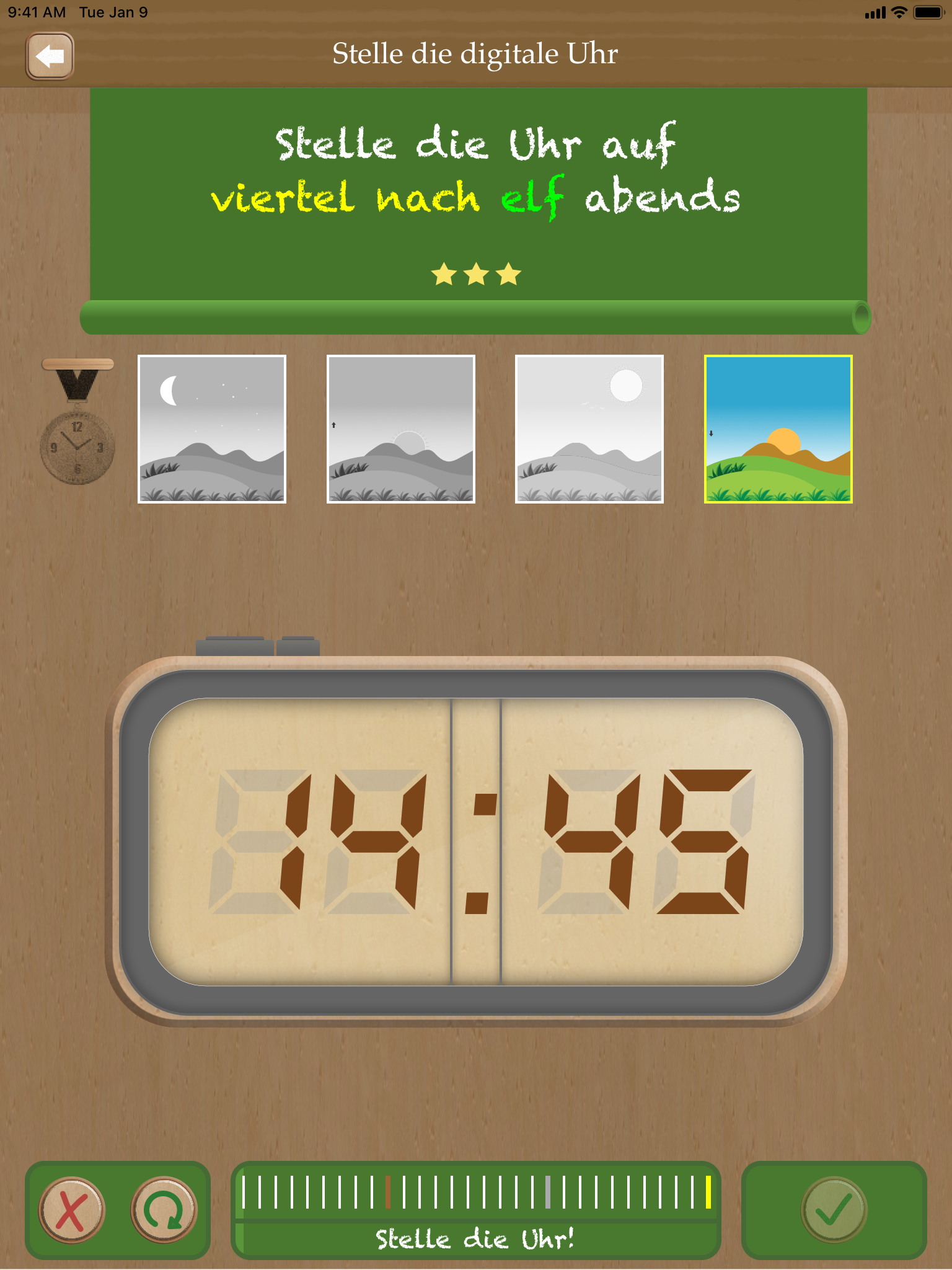 Uhr lernen - iPad App